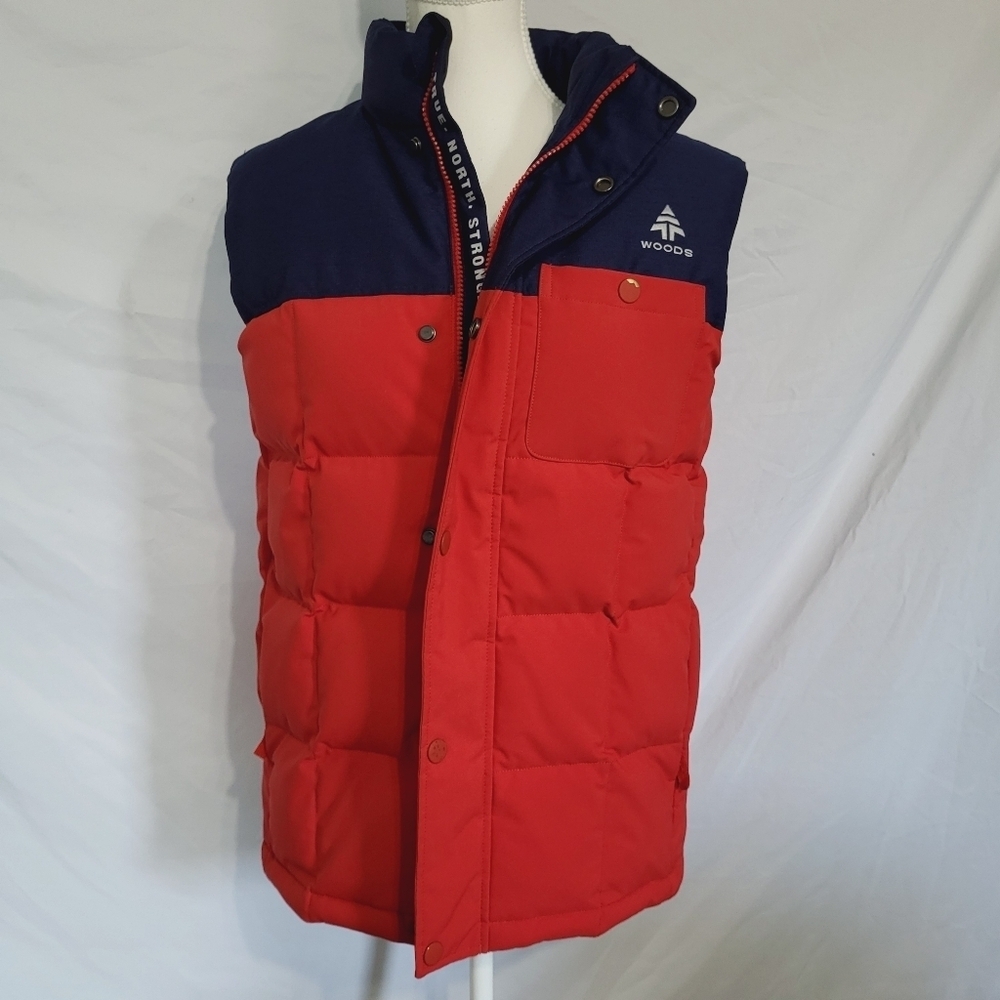 Woods Mens Adrian Down Filled Vest Size Small Warm And Thick